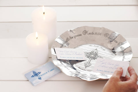 Prayer Bowl Aluminum – Artisan Crafted Faith Gift Bowl with Engraved Cross & Scripture - YinzerShop