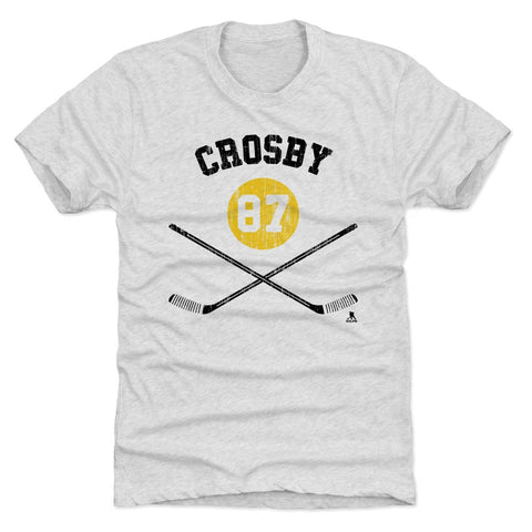 Premium Tri-Blend Shirt | Sidney Crosby Vintage Graphic Tee | Slim Fit Crewneck Men's Premium T-Shirt - YinzerShop