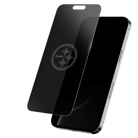 Privacy Screen Protector - Pittsburgh Steelers NFL Tempered Glass 9H Hardness - YinzerShop