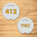 Pittsburgh 412 & YINZ Variety Pack Car Coaster - 2 Pack Car Coaster The Doodle Line   