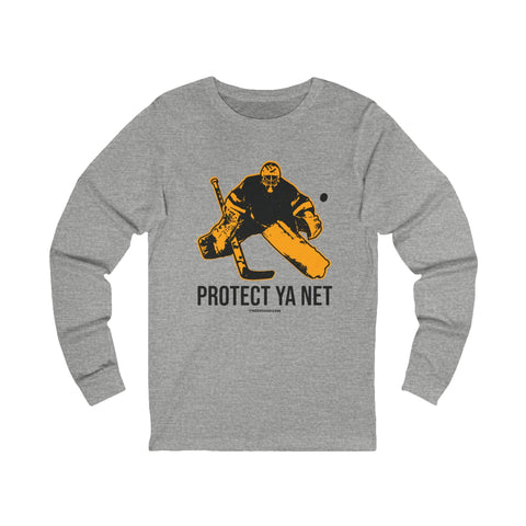 Protect Ya Net - Hockey - Long Sleeve Tee Long Sleeve Shirt - YinzerShop