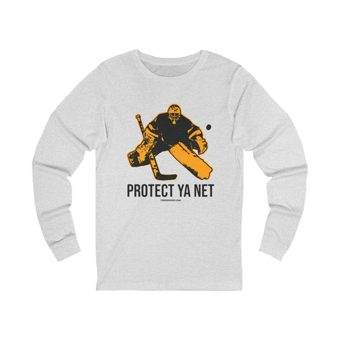 Protect Ya Net - Hockey - Long Sleeve Tee Long Sleeve Shirt - YinzerShop