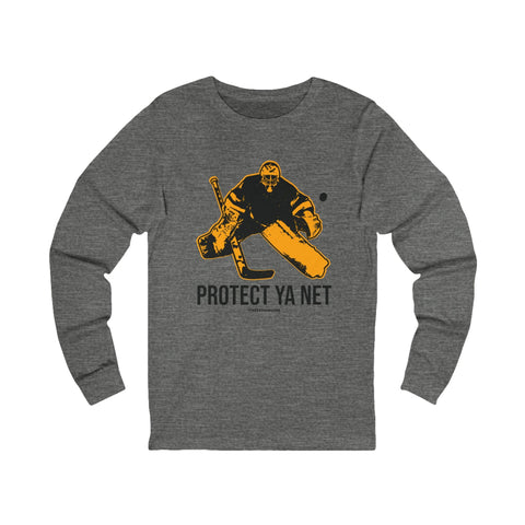 Protect Ya Net - Hockey - Long Sleeve Tee Long Sleeve Shirt - YinzerShop