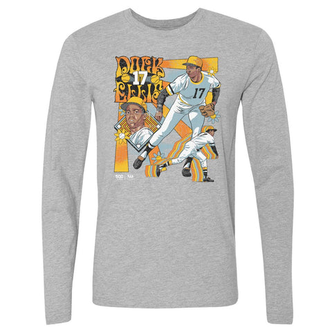 Psychedelic Long Sleeve Tee – Lightweight Cotton Shirt | 500 LEVEL Crewneck Graphic Men's Long Sleeve T-Shirt - YinzerShop