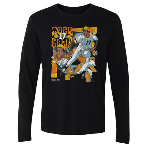 Psychedelic Long Sleeve Tee – Lightweight Cotton Shirt | 500 LEVEL Crewneck Graphic Men's Long Sleeve T-Shirt - YinzerShop