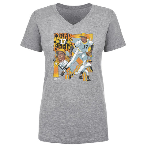 Psychedelic V-Neck T-Shirt – Dock Ellis Cotton Lightweight Summer Tee Women's V-Neck T-Shirt - YinzerShop