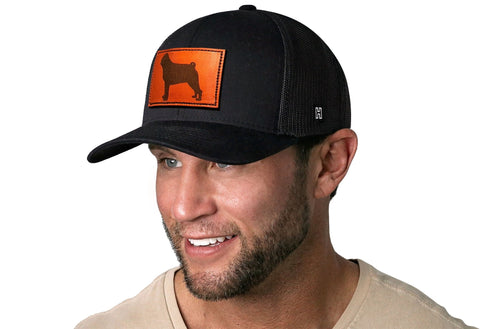 Pug Trucker Hat Leather | Black Dog Snapback Trucker - YinzerShop