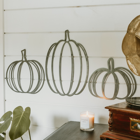 Pumpkin Wall Decor, Set of 3 Assorted Pumpkins