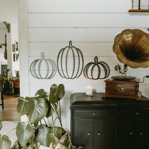 Pumpkin Wall Decor, Set of 3 Assorted Pumpkins