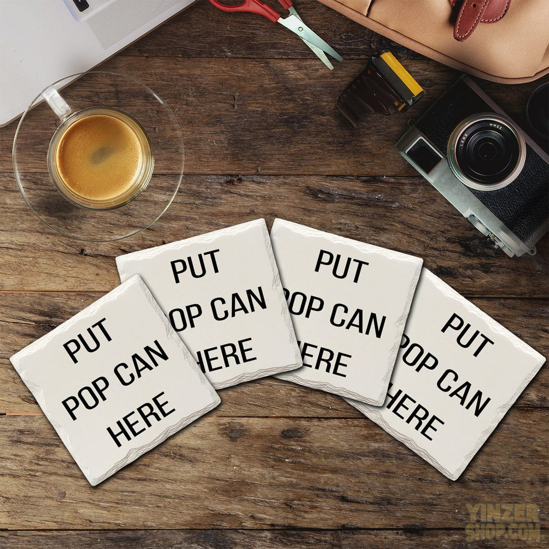 Put Pop Can Here | Drink Coasters Coasters MillWoodArt   