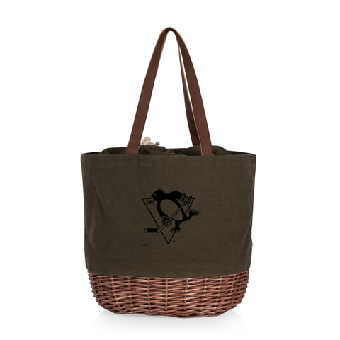 Pittsburgh Penguins - Coronado Canvas and Willow Basket Tote Picnic Basket Picnic Time Family of Brands   