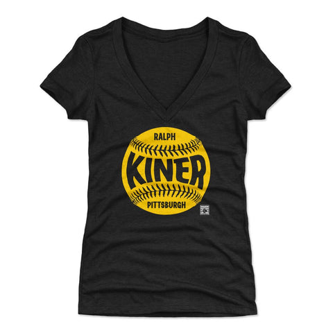 Ralph Kiner Baseball Shirt – Pittsburgh Baseball Tee | Slim Fit V-Neck Short Sleeve Women's V-Neck T-Shirt - YinzerShop