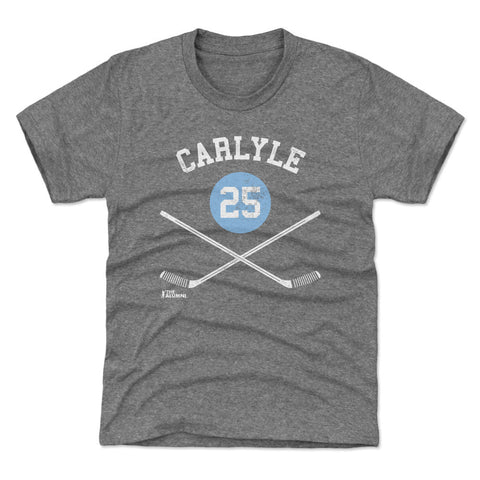 Randy Carlyle Kids Crewneck T-Shirt - Tri-Color Short Sleeve Tee, Regular Fit Kids T-Shirt - YinzerShop
