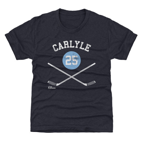 Randy Carlyle Kids Crewneck T-Shirt - Tri-Color Short Sleeve Tee, Regular Fit Kids T-Shirt - YinzerShop
