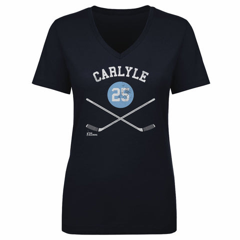 Randy Carlyle T-Shirt - Pittsburgh Apparel Cotton V-Neck Short Sleeve Tee Women's V-Neck T-Shirt - YinzerShop