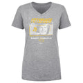 Randy Carlyle T-Shirt - Pittsburgh Tones Cotton Short Sleeve V-Neck Tee Women's V-Neck T-Shirt - YinzerShop