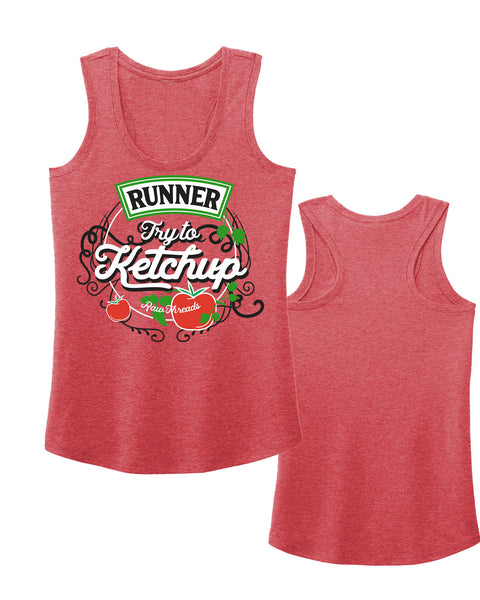 Runner T-Shirt - Funny Ketchup Pun Shirt | Moisture Wicking Race Day Apparel