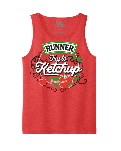 Runner T-Shirt - Funny Ketchup Pun Shirt | Moisture Wicking Race Day Apparel