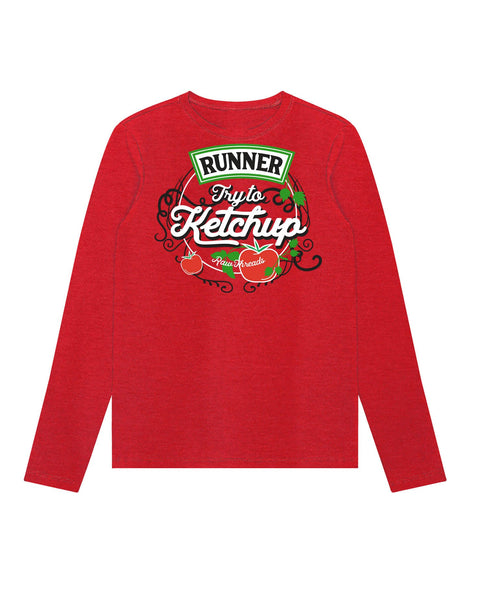 Runner T-Shirt - Funny Ketchup Pun Shirt | Moisture Wicking Race Day Apparel