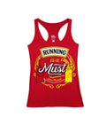 Running is a MUST Tops - Multi-Product Raw Threads Athletics Classic Red Racerback XS