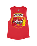 Running is a MUST Tops - Multi-Product Raw Threads Athletics Red Flowy Tank XS