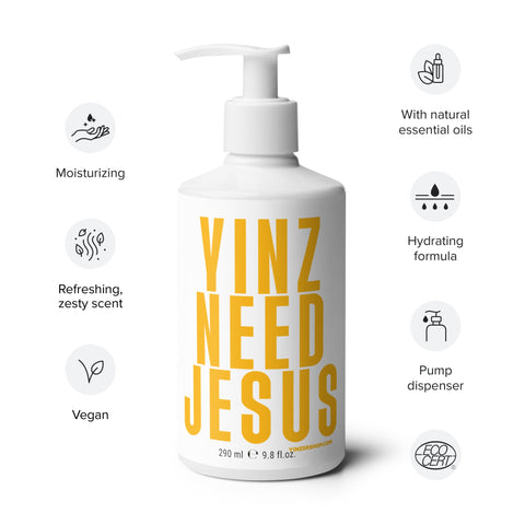 Refreshing Hand Lotion Yinz Need Jesus - Hydrating Body Moisturizer With Pump Dispenser Lotion - YinzerShop