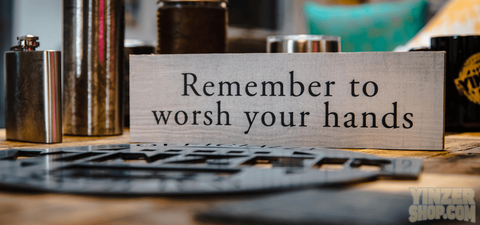 Remember to Worsh ( Wash ) Your Hands | 3.5"x12" Wood Sign Wood Sign Mill Wood Art   