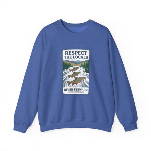 Respect the Locals River Steward Sweatshirt | Vintage National Park Wildlife Sweatshirt - YinzerShop