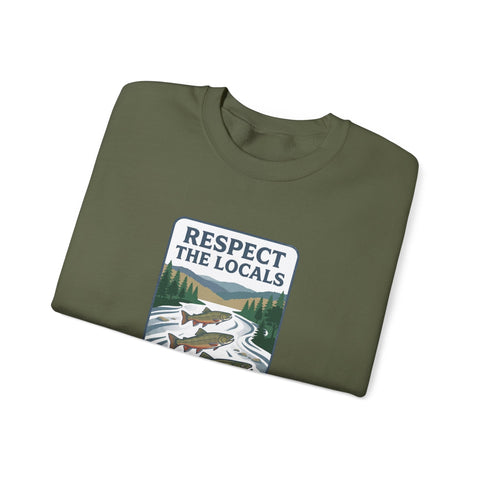Respect the Locals River Steward Sweatshirt | Vintage National Park Wildlife Sweatshirt - YinzerShop