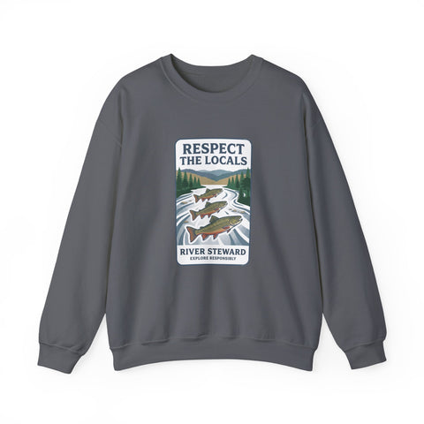 Respect the Locals River Steward Sweatshirt | Vintage National Park Wildlife Sweatshirt - YinzerShop