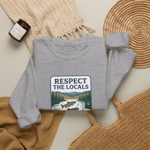 Respect the Locals River Steward Sweatshirt | Vintage National Park Wildlife Sweatshirt - YinzerShop