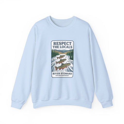 Respect the Locals River Steward Sweatshirt | Vintage National Park Wildlife Sweatshirt - YinzerShop