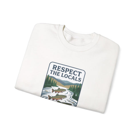 Respect the Locals River Steward Sweatshirt | Vintage National Park Wildlife Sweatshirt - YinzerShop