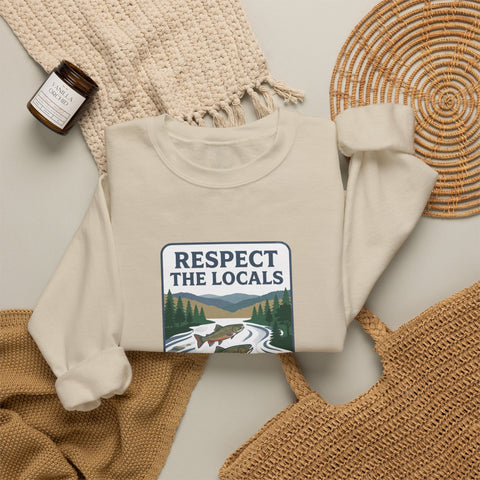Respect the Locals River Steward Sweatshirt | Vintage National Park Wildlife Sweatshirt - YinzerShop