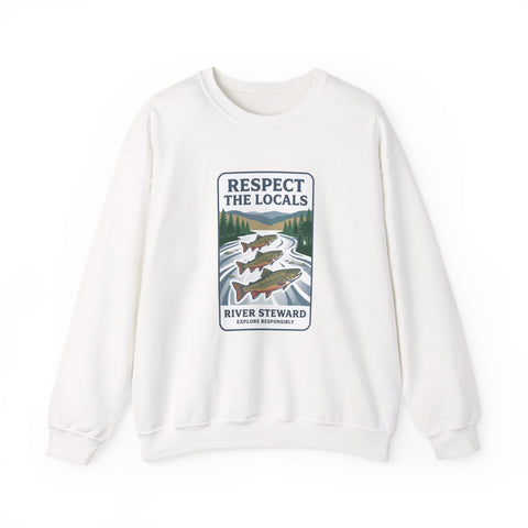 Respect the Locals River Steward Sweatshirt | Vintage National Park Wildlife Sweatshirt - YinzerShop