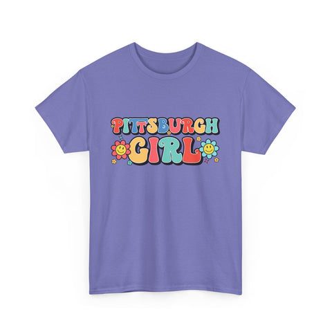 Retro Cotton Tee – Pittsburgh Girl Shirt | Classic Fit Unisex Heavy Cotton Shirt T-Shirt - YinzerShop