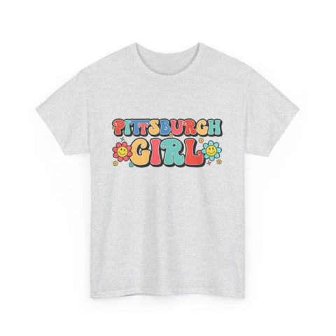 Retro Cotton Tee – Pittsburgh Girl Shirt | Classic Fit Unisex Heavy Cotton Shirt T-Shirt - YinzerShop