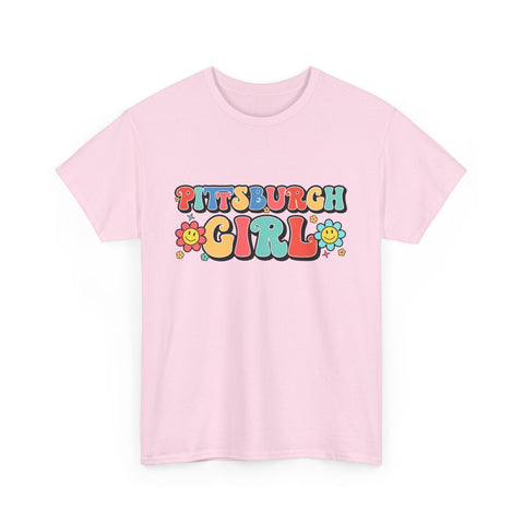 Retro Cotton Tee – Pittsburgh Girl Shirt | Classic Fit Unisex Heavy Cotton Shirt T-Shirt - YinzerShop