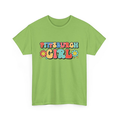 Retro Cotton Tee – Pittsburgh Girl Shirt | Classic Fit Unisex Heavy Cotton Shirt T-Shirt - YinzerShop