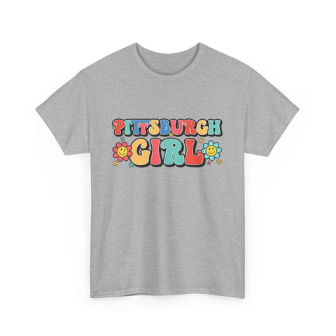 Retro Cotton Tee – Pittsburgh Girl Shirt | Classic Fit Unisex Heavy Cotton Shirt T-Shirt - YinzerShop