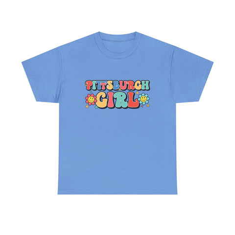Retro Cotton Tee – Pittsburgh Girl Shirt | Classic Fit Unisex Heavy Cotton Shirt T-Shirt - YinzerShop