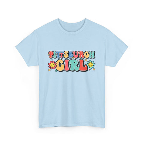 Retro Cotton Tee – Pittsburgh Girl Shirt | Classic Fit Unisex Heavy Cotton Shirt T-Shirt - YinzerShop