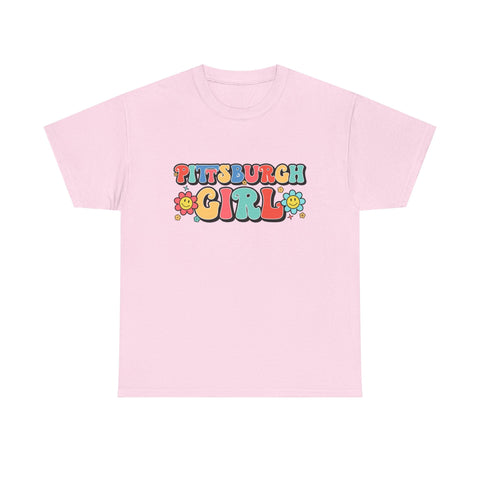 Retro Cotton Tee – Pittsburgh Girl Shirt | Classic Fit Unisex Heavy Cotton Shirt T-Shirt - YinzerShop
