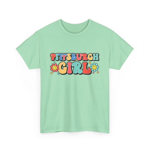 Retro Cotton Tee – Pittsburgh Girl Shirt | Classic Fit Unisex Heavy Cotton Shirt T-Shirt - YinzerShop