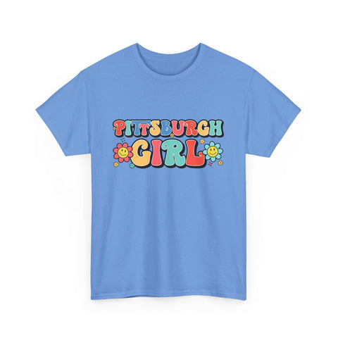 Retro Cotton Tee – Pittsburgh Girl Shirt | Classic Fit Unisex Heavy Cotton Shirt T-Shirt - YinzerShop