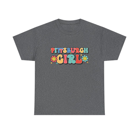 Retro Cotton Tee – Pittsburgh Girl Shirt | Classic Fit Unisex Heavy Cotton Shirt T-Shirt - YinzerShop