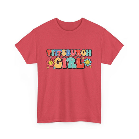 Retro Cotton Tee – Pittsburgh Girl Shirt | Classic Fit Unisex Heavy Cotton Shirt T-Shirt - YinzerShop