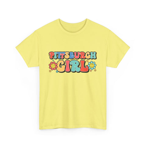 Retro Cotton Tee – Pittsburgh Girl Shirt | Classic Fit Unisex Heavy Cotton Shirt T-Shirt - YinzerShop