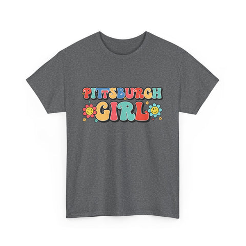 Retro Cotton Tee – Pittsburgh Girl Shirt | Classic Fit Unisex Heavy Cotton Shirt T-Shirt - YinzerShop