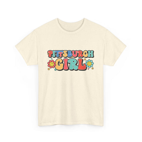 Retro Cotton Tee – Pittsburgh Girl Shirt | Classic Fit Unisex Heavy Cotton Shirt T-Shirt - YinzerShop